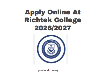 Apply Online At Richtek College 2026/2027