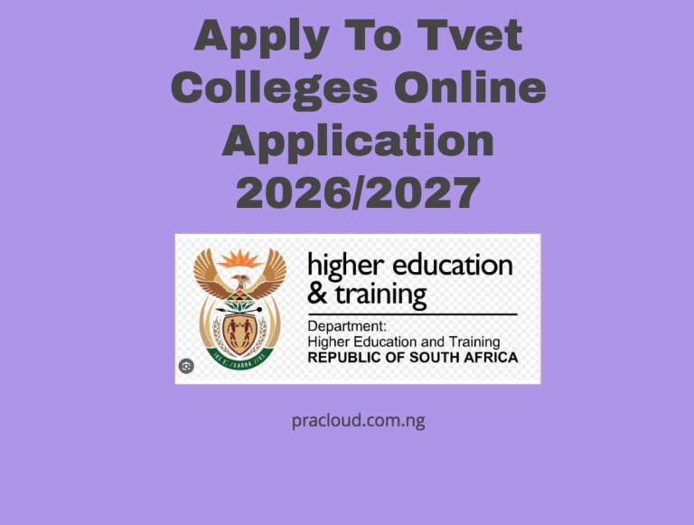 Apply To Tvet Colleges Online Application 2026/2027