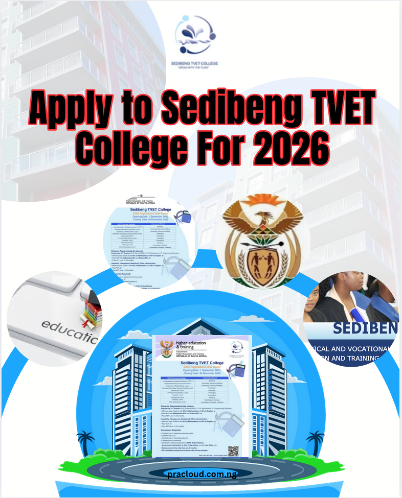 Apply to Sedibeng TVET College For 2026