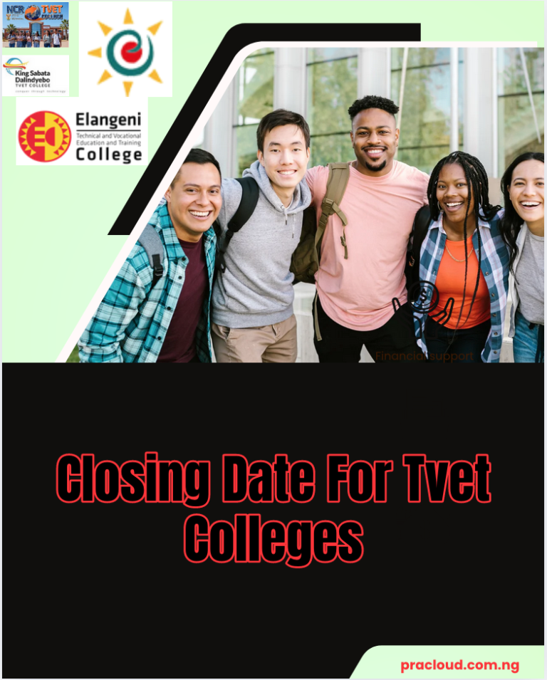 Closing Date For TVET Colleges