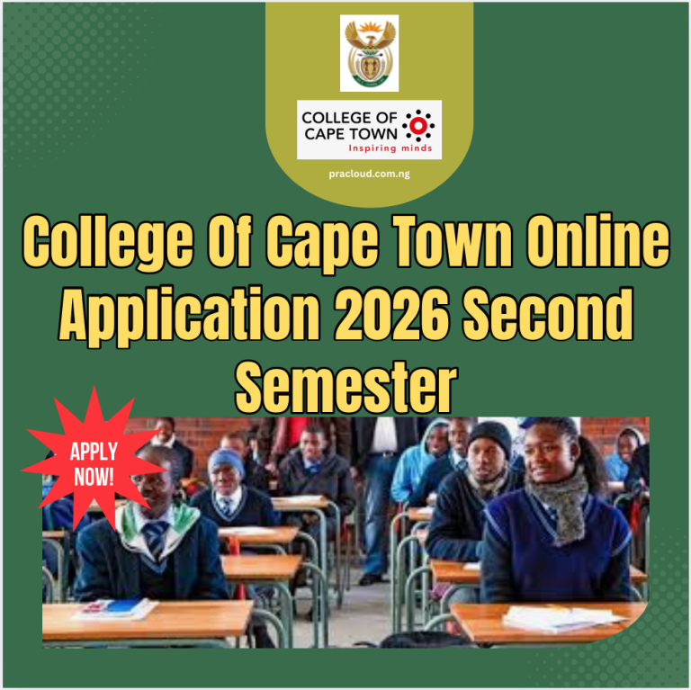 College Of Cape Town Online Application 2026 Second Semester