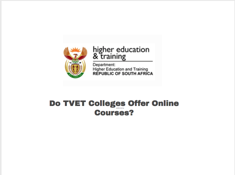 Do TVET Colleges Offer Online Courses?