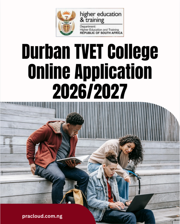 Durban TVET College Online Application 2026/2027