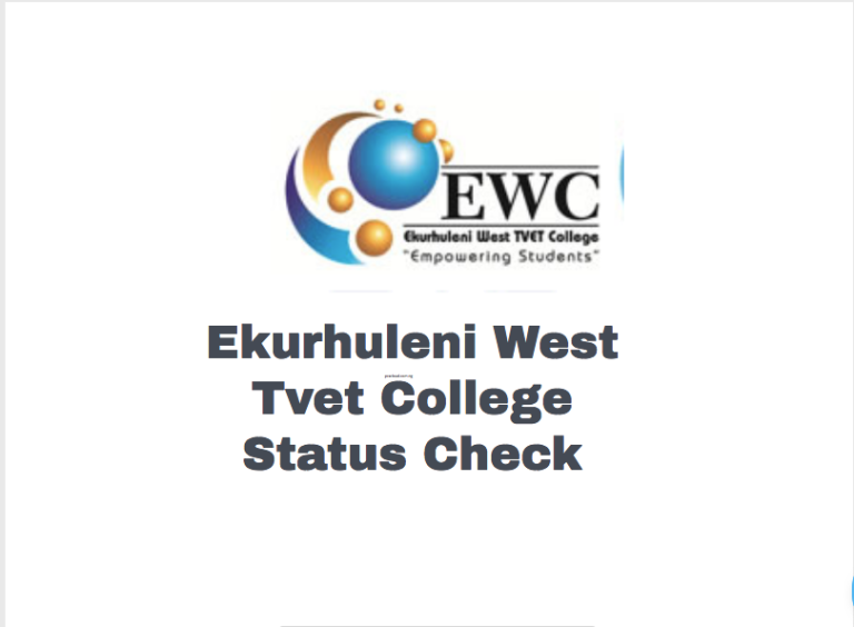 Ekurhuleni West Tvet College Status Check
