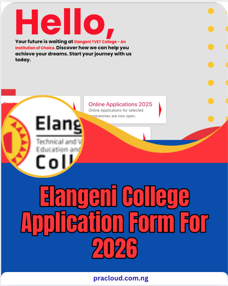Elangeni College Application Form For 2026
