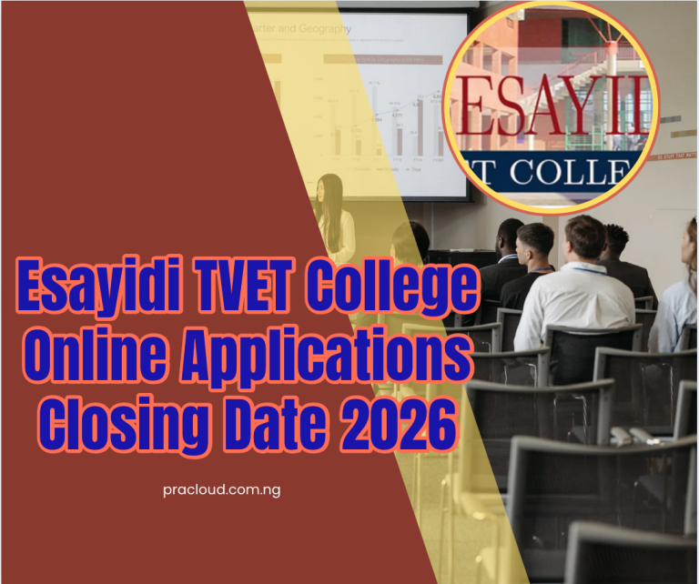 Esayidi TVET College Online Applications Closing Date 2026