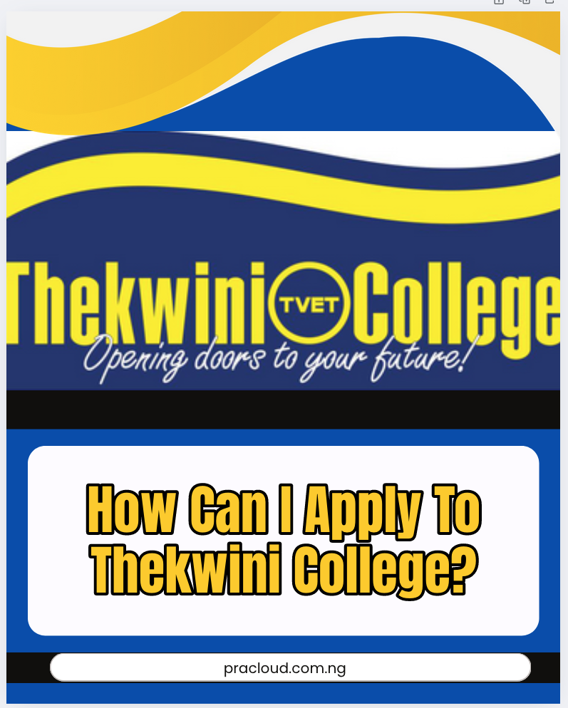 How Can I Apply To Thekwini College?