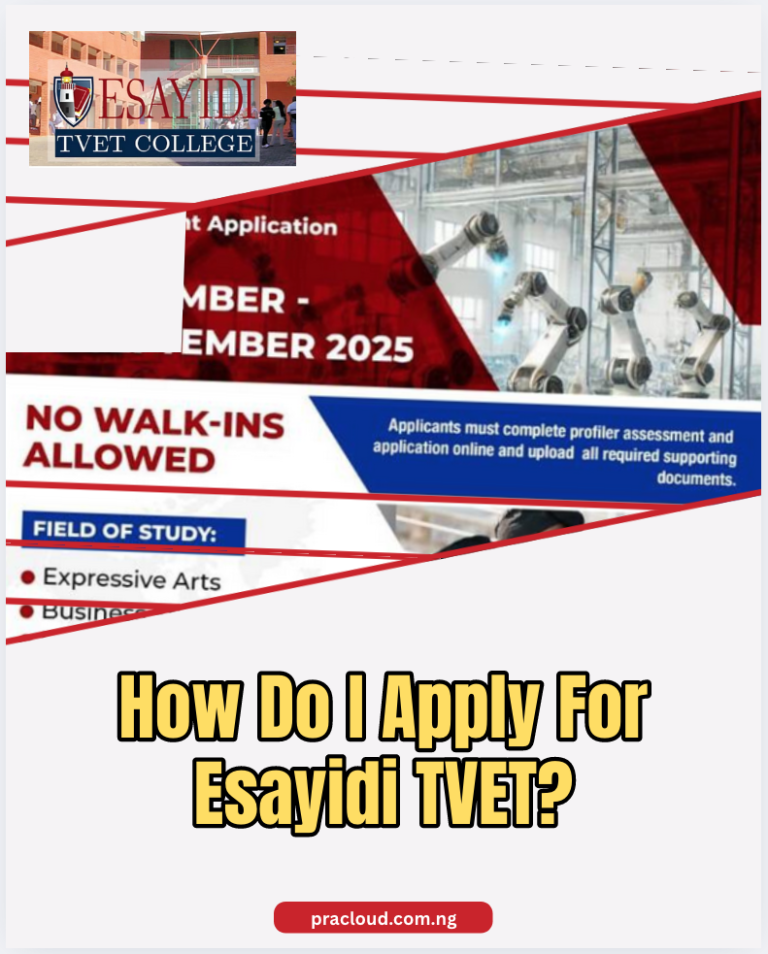 How Do I Apply For Esayidi TVET?