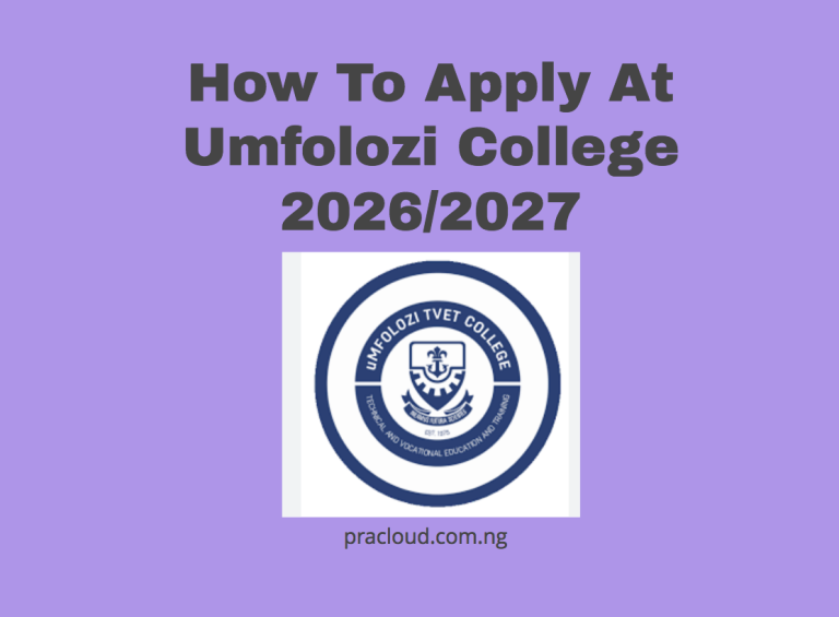 How To Apply At Umfolozi College 2026:2027