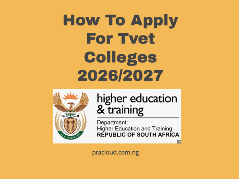 How To Apply For Tvet Colleges 2026:2027