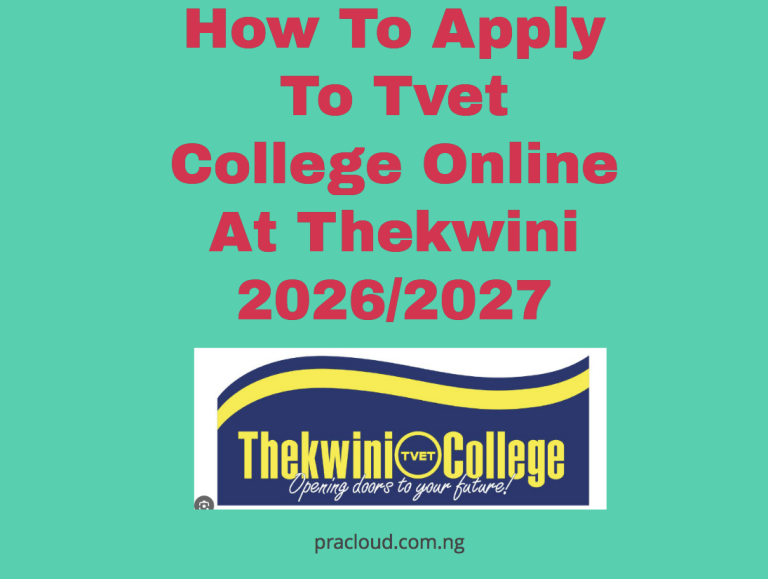 How To Apply To Tvet College Online At Thekwini 2026/2027