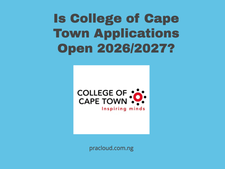 Is College of Cape Town Applications Open 2026/2027?