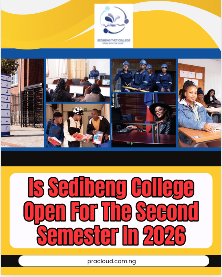 Is Sedibeng College Open For The Second Semester In 2026