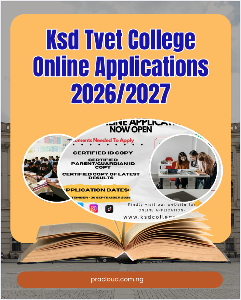 Ksd Tvet College Online Applications 2026:2027
