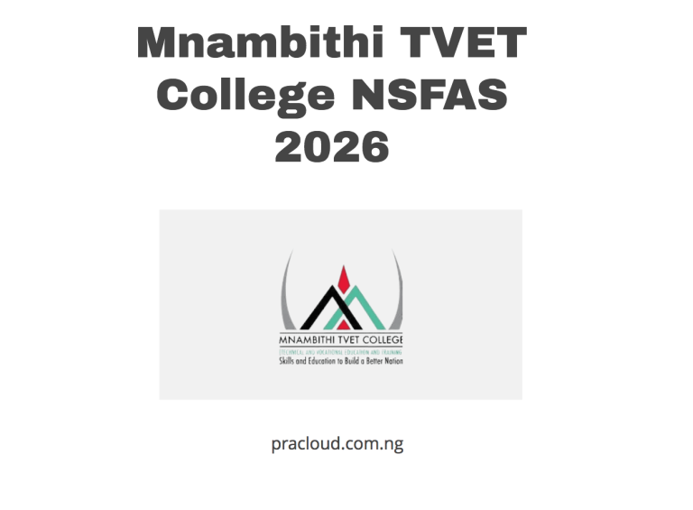 Mnambithi TVET College NSFAS 2026