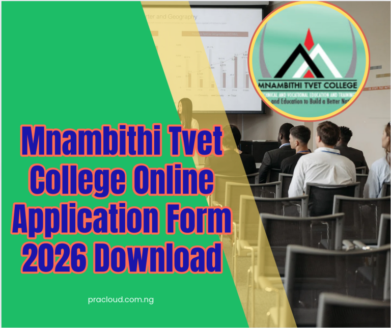 Mnambithi Tvet College Online Application Form 2026 Download