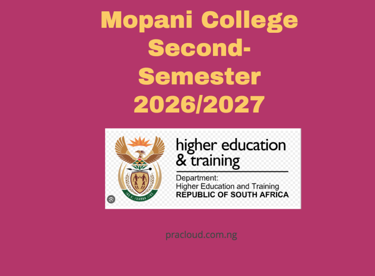 Mopani College Second-Semester 2026/2027