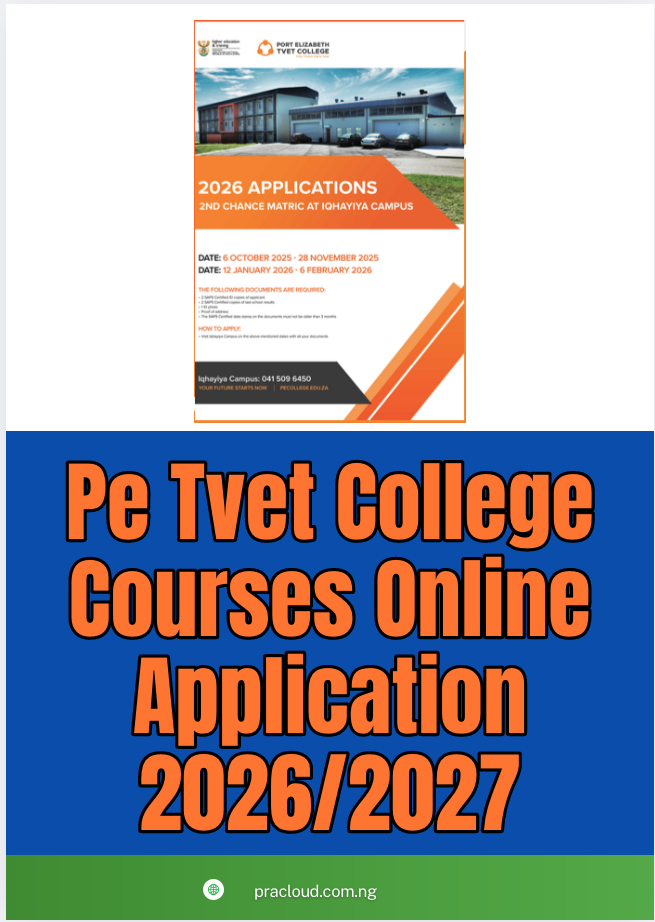 Pe Tvet College Courses Online Application 2026/2027