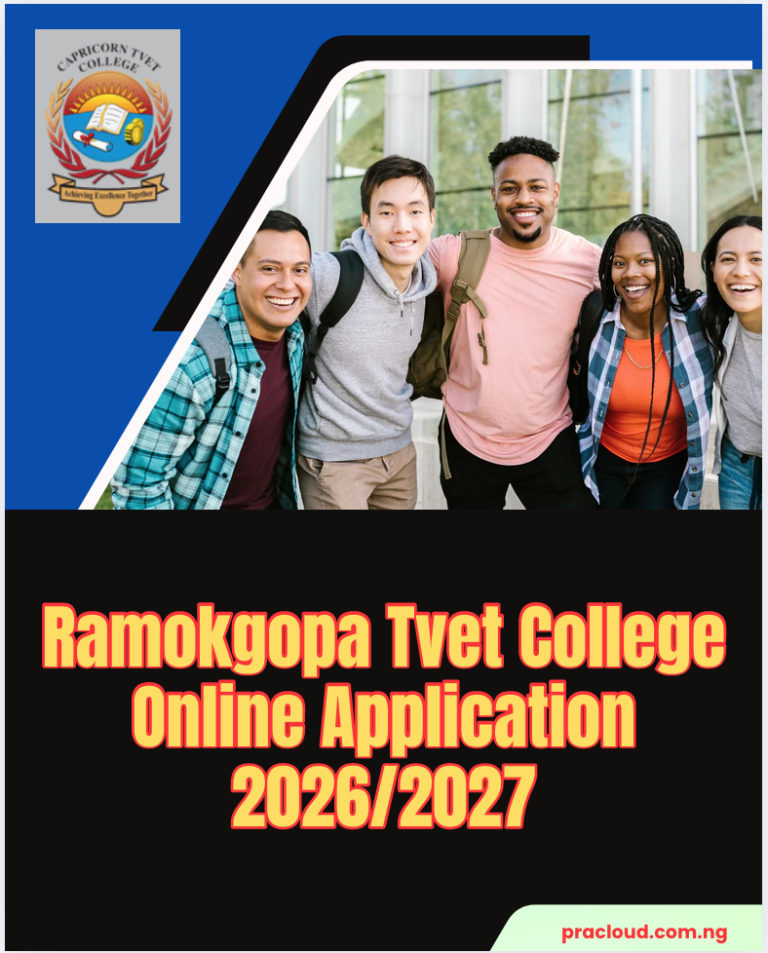Ramokgopa Tvet College Online Application 2026:2027
