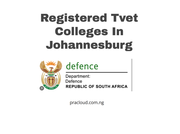 Registered Tvet Colleges In Johannesburg