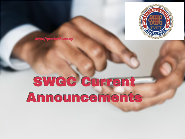 SWGC Current Announcements