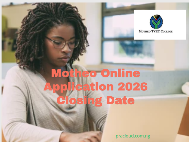 Motheo Online Application 2026 Closing Date