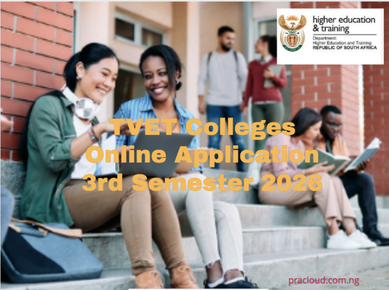 TVET Colleges Online Application 3rd Semester 2026