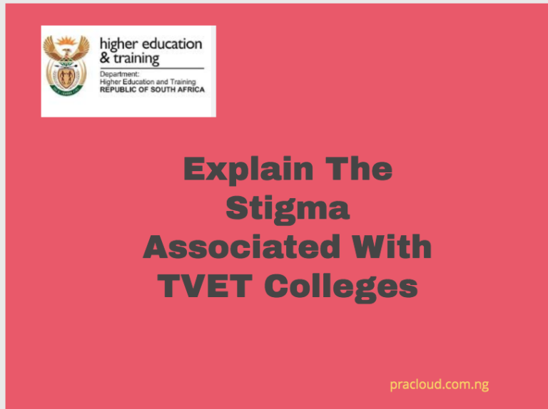 Explain The Stigma Associated With TVET Colleges