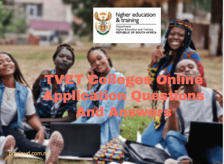 TVET Colleges Online Application Questions And Answers