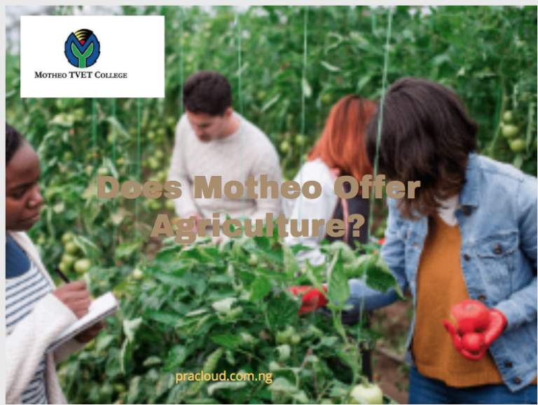 Does Motheo Offer Agriculture