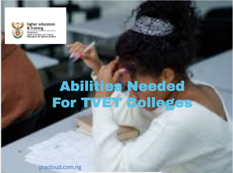 Abilities Needed For TVET Colleges