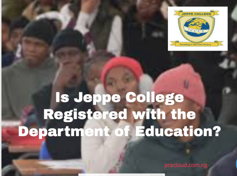 Is Jeppe College Registered with the Department of Education