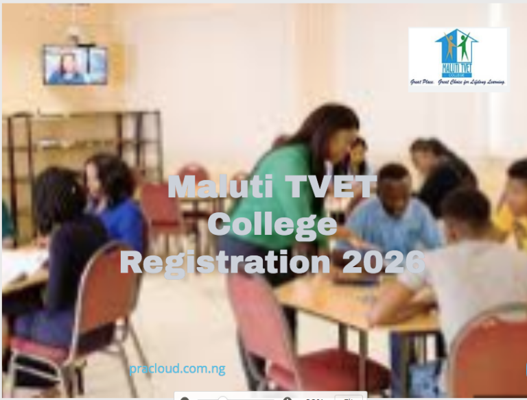 Maluti TVET College Registration 2026