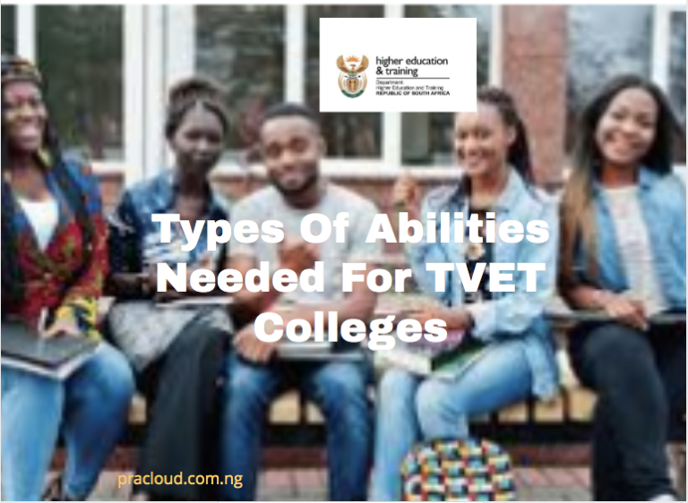 Types of Abilities Needed For TVET Colleges