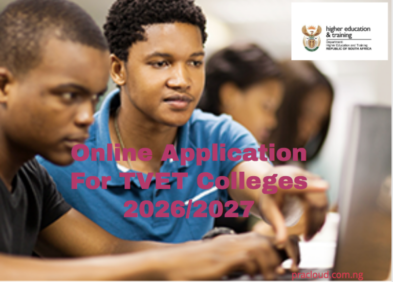 Online Application For TVET Colleges 2026-2027