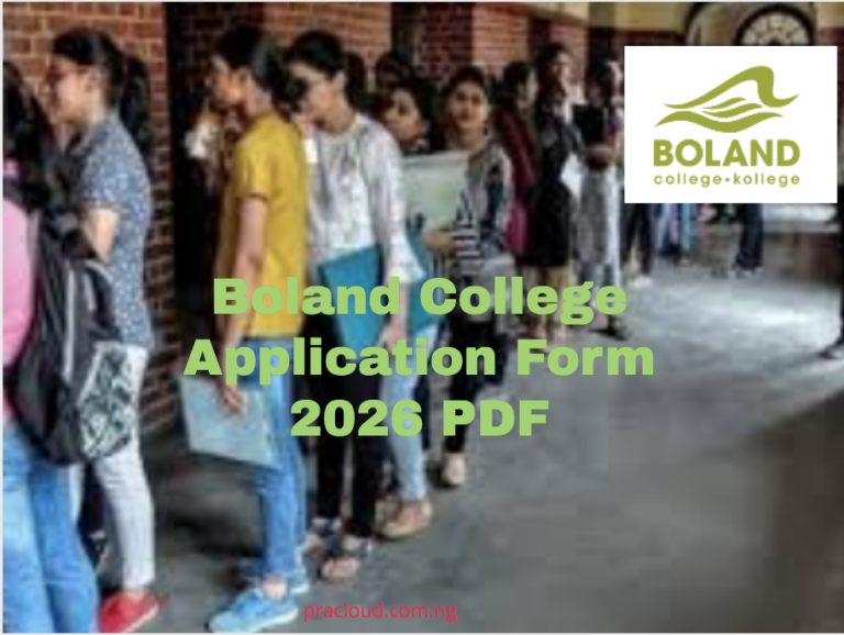 Boland College Application Form 2026 PDF