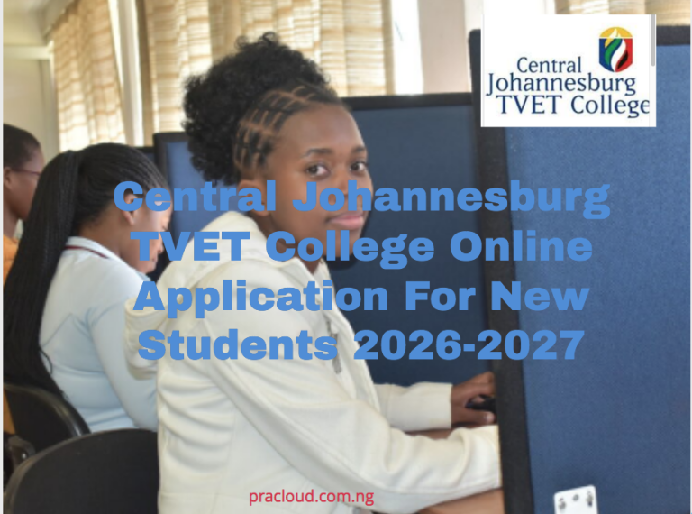 Central Johannesburg TVET College Online Application FOR New Students 2026-2027