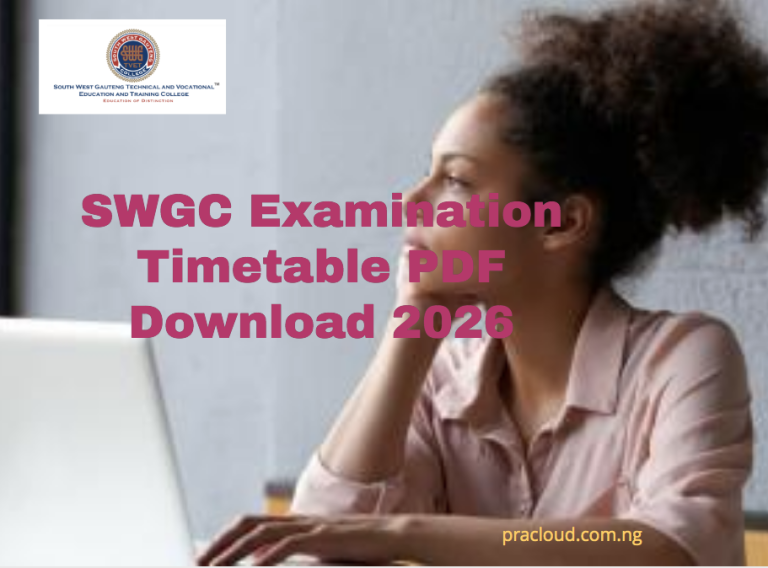 SWGC Examination Timetable PDF Download 2026