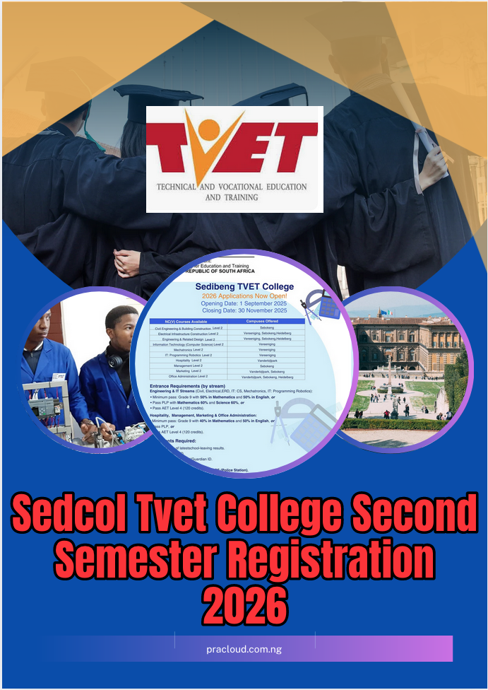 Sedcol Tvet College Second Semester Registration 2026
