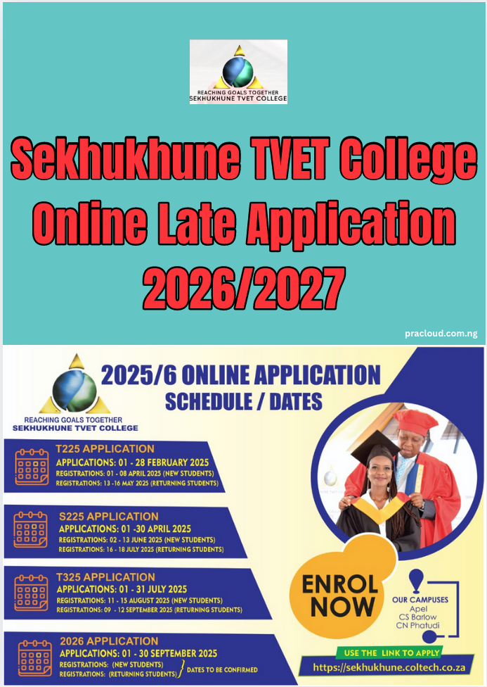 Sekhukhune TVET College Online Late Application 2026/2027