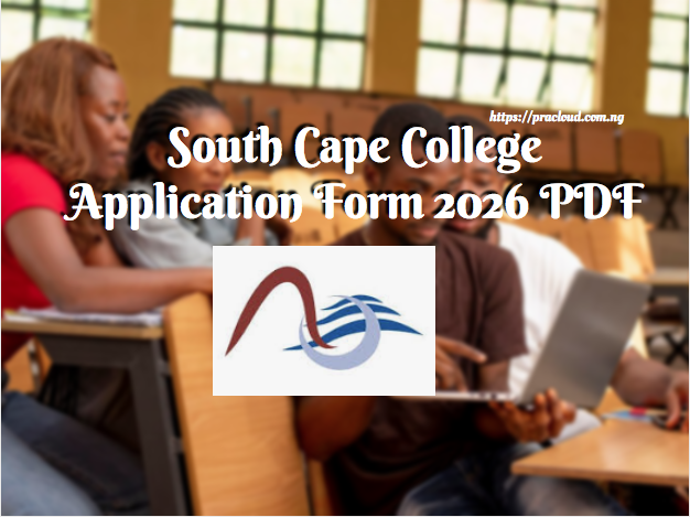 South Cape College Application Form 2026 PDF