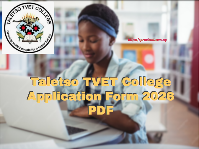 Taletso TVET College Application Form 2026 PDF