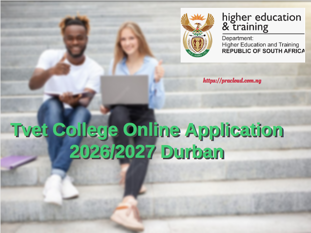 Tvet College Online Application 2026/2027 Durban