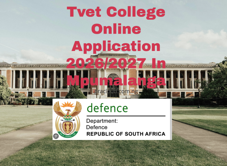 Tvet College Online Application 2026:2027 In Mpumalanga