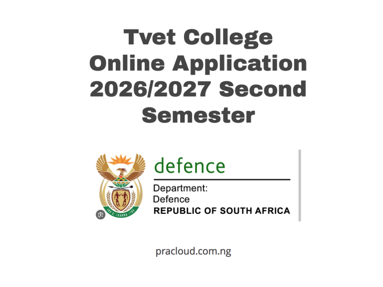 Tvet College Online Application 2026:2027 Second Semester