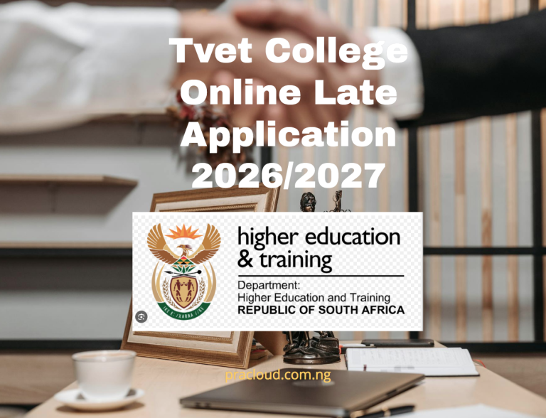 Tvet College Online Late Application 2026:2027