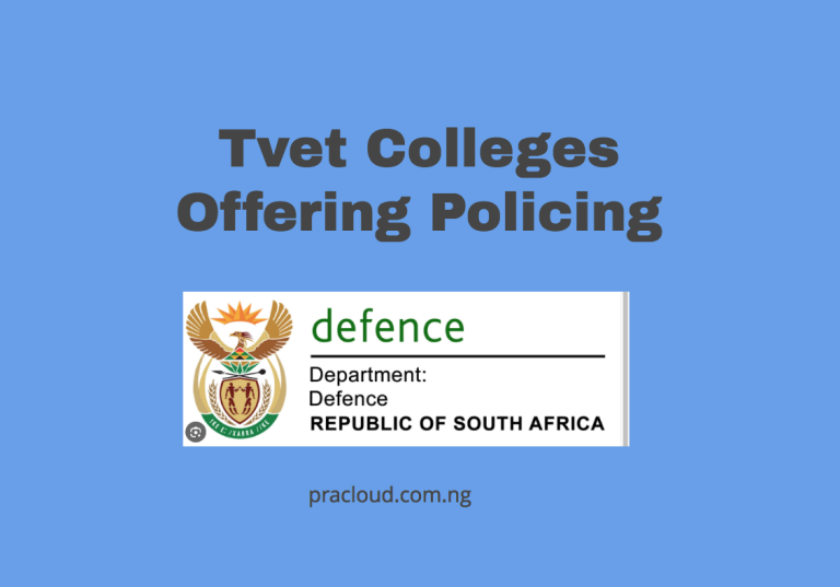 Tvet Colleges Offering Policing