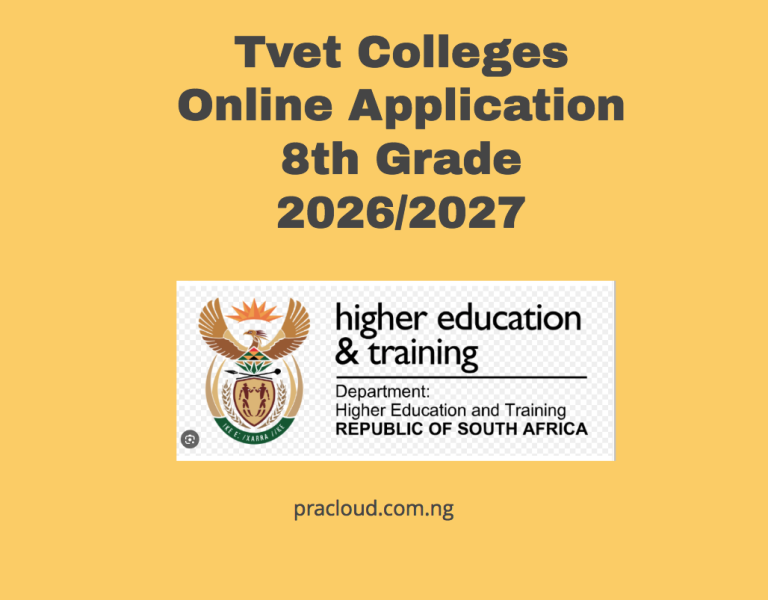 Tvet Colleges Online Application 8th Grade 2026:2027