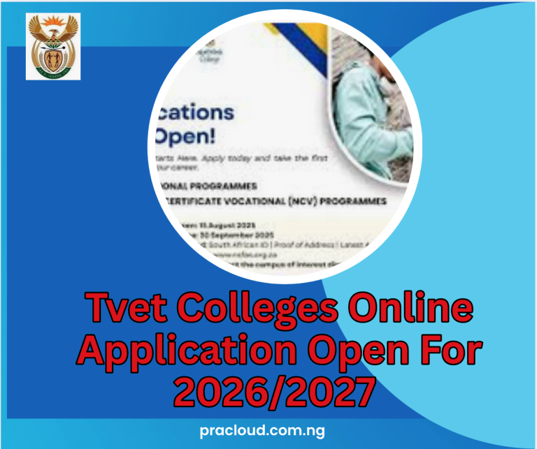 Tvet Colleges Online Application Open For 2026/2027