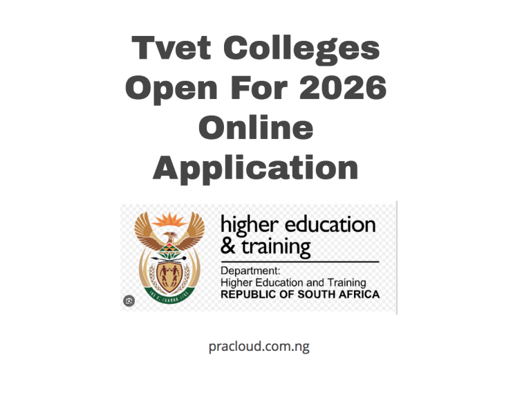 Tvet Colleges Open For 2026 Online Application